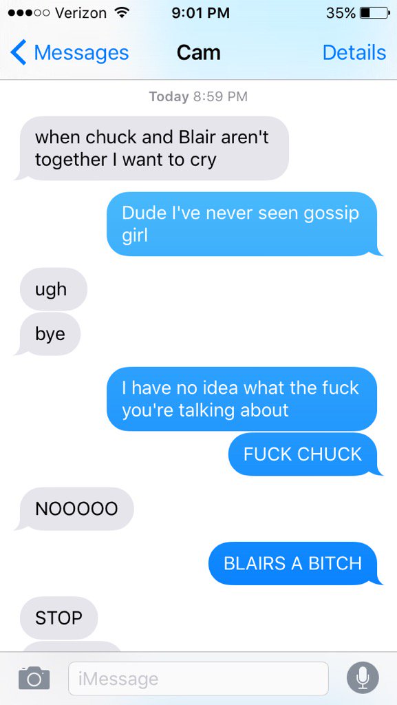 mag__netic's tweet photo. Going against social norms in 2015 and NOT watching Gossip Girl #whosblair #andchuck? https://t.co/HnaXiv3hOM