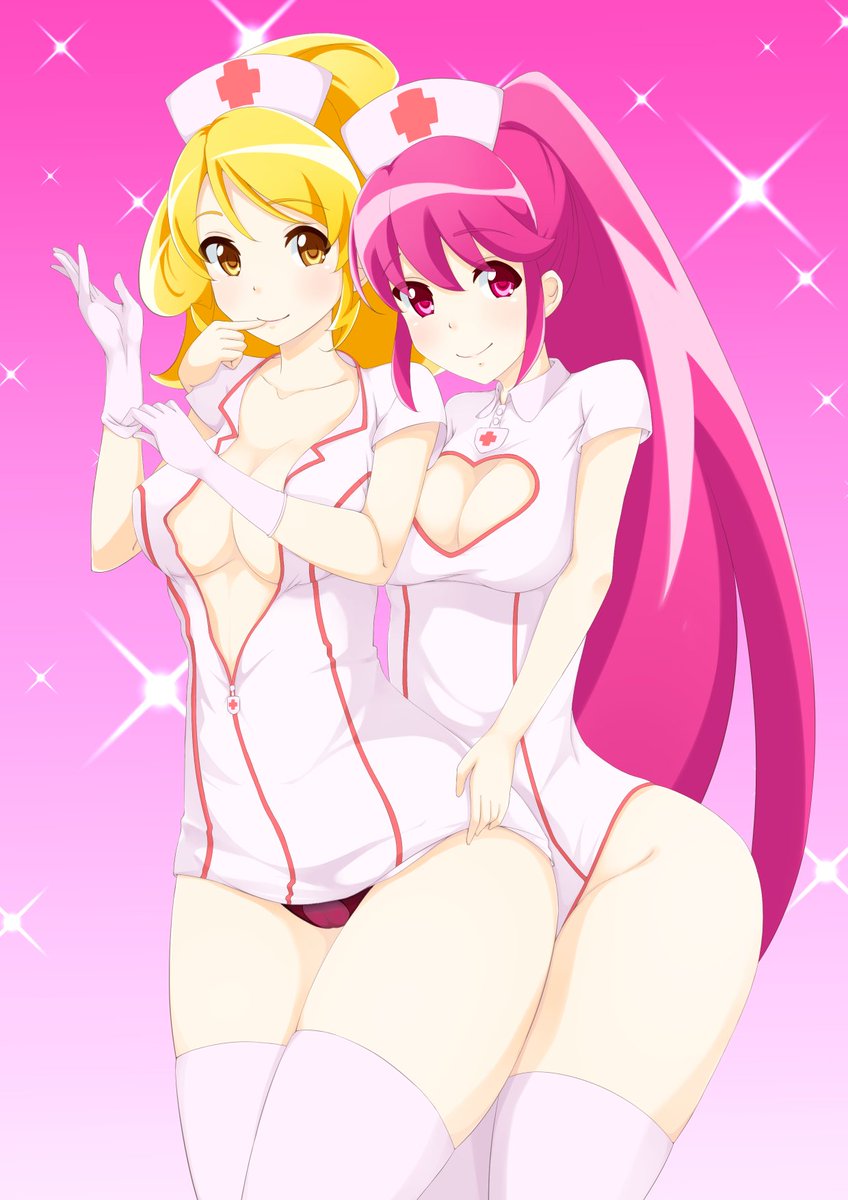 昨日の落書き色塗りました!ハピチャは見なかったけど、なんかこの2人が異常に可愛く見えてしまうこの頃
https://t.co/xq9n8c7r8l
#イラスト 