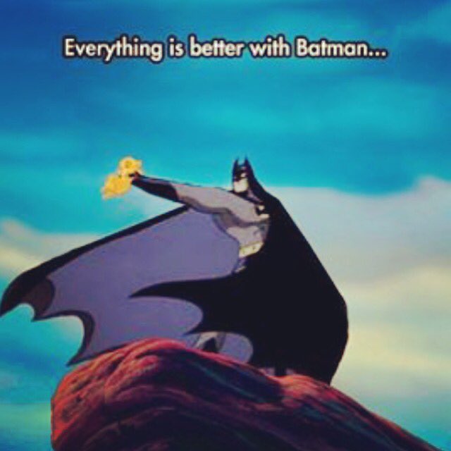 BeardedBatman7's tweet photo. #betterwithbatman #batman #lionking https://t.co/o9YUu4O7bb