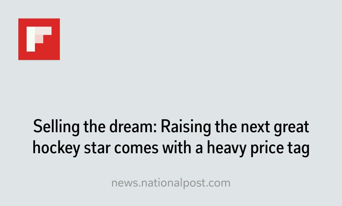 ablettj's tweet image. Selling the dream: Raising the next great hockey star comes with a heavy price tag

flip.it/Fxcyv