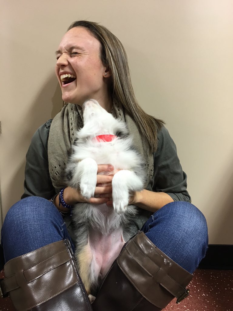Miathepillow's tweet photo. Studied. Wombat finished my portrait. Ate pancakes. Took finals. And held puppies. #100happydays #days59-62 https://t.co/Ghk3SEAHgw