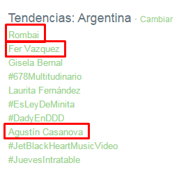 NanditoShines's tweet photo. "Rombai" , "Fer Vazquez" y "Agustín Casanova" son Tendencia en Argentina!!!! ♥
SE LO MERECEN!!! ♥ https://t.co/Q0NhX1fSSm