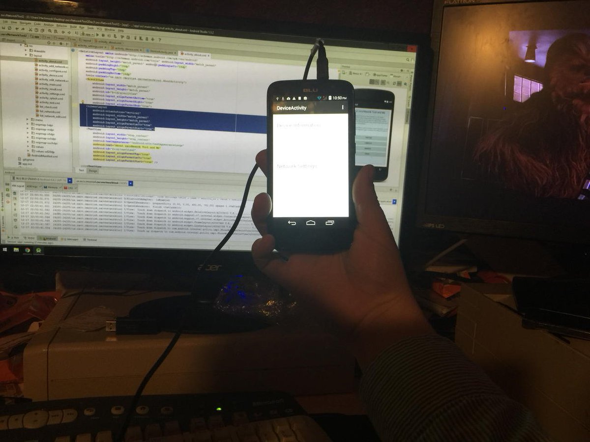 hackmods's tweet photo. I finally got a android phone to use for developing. #termProjects https://t.co/J3ALw1upYv