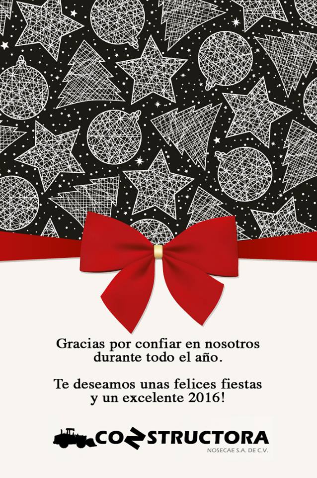 NoSeCae's tweet photo. Felices Fiestas y Excelente 2016 a todos!! #constructoransc #MerryXmas #aΓ±onuevo2016 #elmejorlugarparatrabajar https://t.co/hh2vEF4mIu