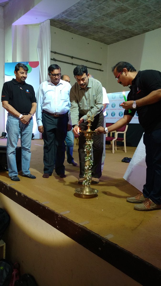 iam_manojg's tweet photo. #Persistent25 @Persistentsys the event has just begun with lamp lightning by Jayesh Ranjan,IT secretary. Telangana https://t.co/spehqXmAva