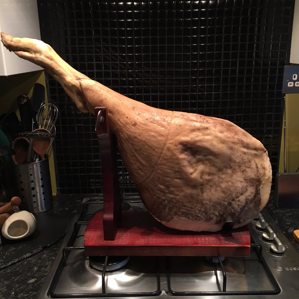 My year long project thanks to <a href="/lambposts/">Steven Lamb</a> book curing and smoking giving me confidence and inspiration. #pork #ham
