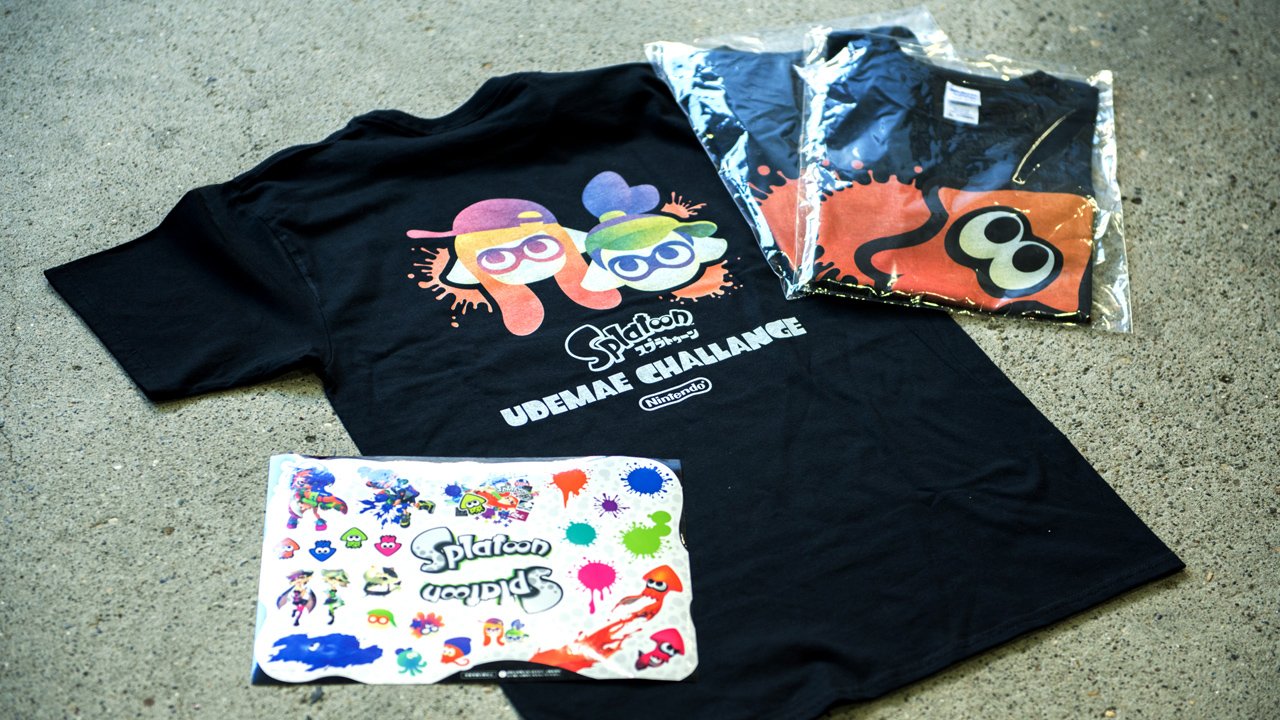 Splatoon スプラトゥーン 明日と明後日 幕張メッセで行われる ウデマエチャレンジ 3連勝でtシャツ 参加するだけでもステッカーがもらえるぞ キミのウデマエでチームを勝利に導け 参加人数やエリアに限りがあるため 当日は開場時より整理券を