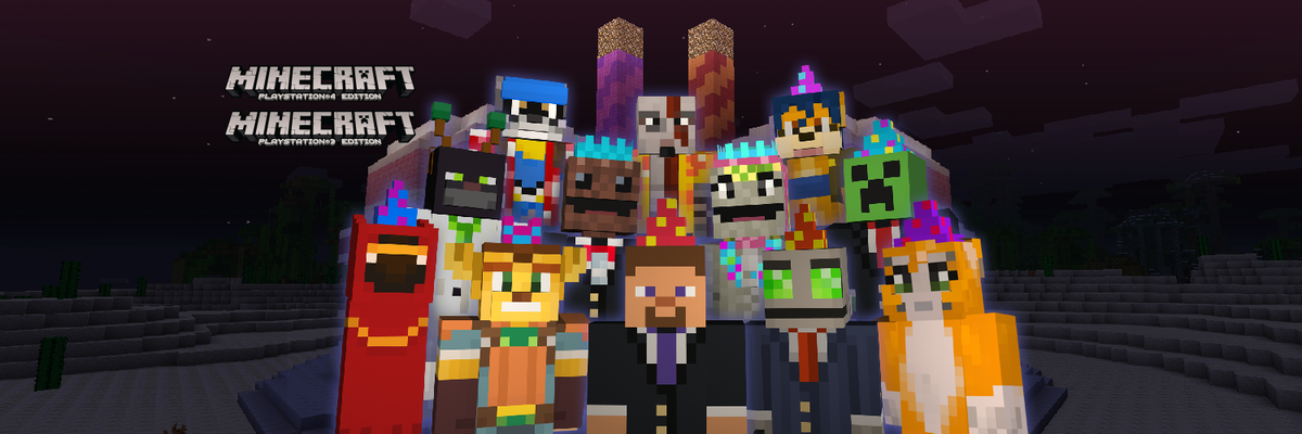 Minecraft: 1st-4th Birthday Skin Packs (PS4/PS3/PS Vita) Free