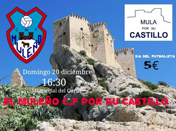 Este domingo a las 16:30h #MareaCeleste 
Muleño vs <a href="/CiudadDeMurcia/">CAP Ciudad de Murcia</a>  
#NuestroPueblo 
#NuestroCastillo