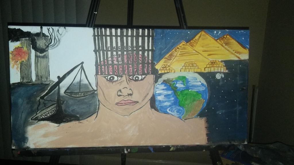ArtByOx's tweet photo. #ArtByOx #Acrylics #Painting #Life #CagedMind #Bars #Justice #Corruption #BeCreative https://t.co/PZHUXgn62W