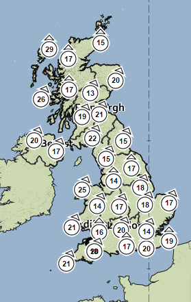 AnglersWeather's tweet photo. Tomorrow will be warm and wet with continuing south westerlies, bit cooler and brighter on Sunday ~ https://t.co/GAeAT4qkmD