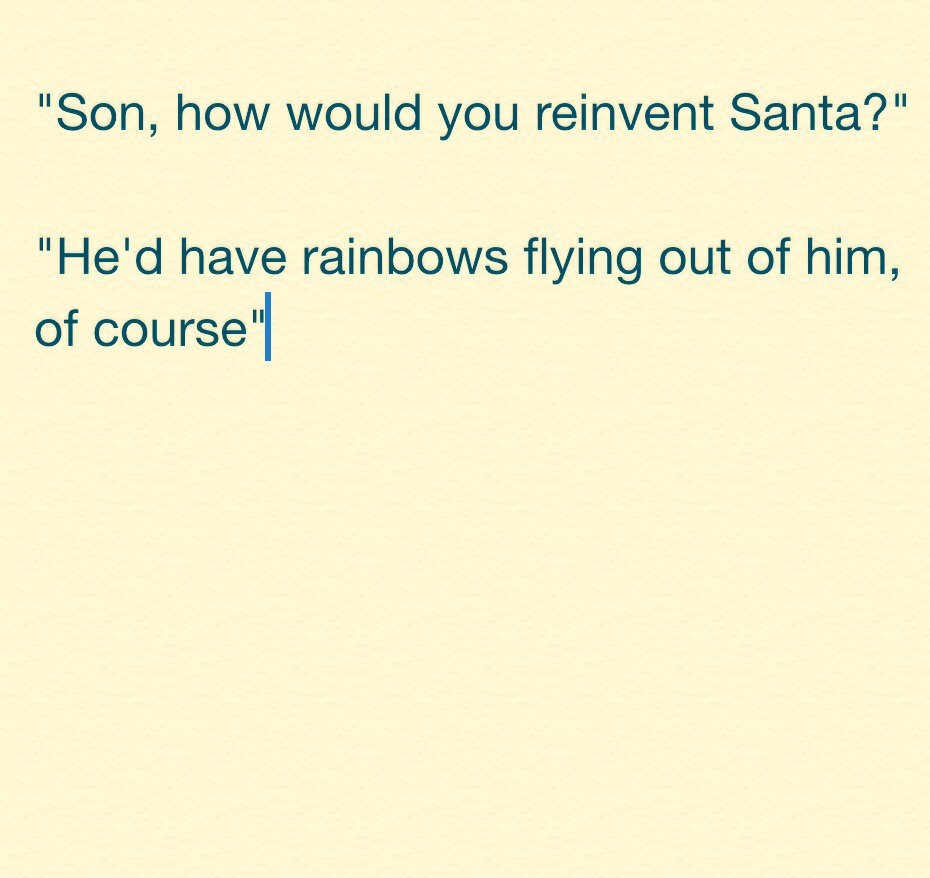BMMarketer's tweet photo. @OneMinuteBriefs I know it's late, but my 8 year old just whooped my #ReinventSanta ass... https://t.co/SLum3D2ljv