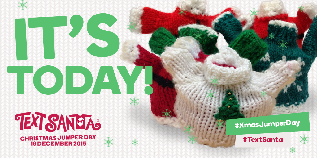 savechildrenuk's tweet image. It's here, it's here: spread the @xmasjumperday cheer! Share your most wonderful #textsanta #xmasjumperday woollies.