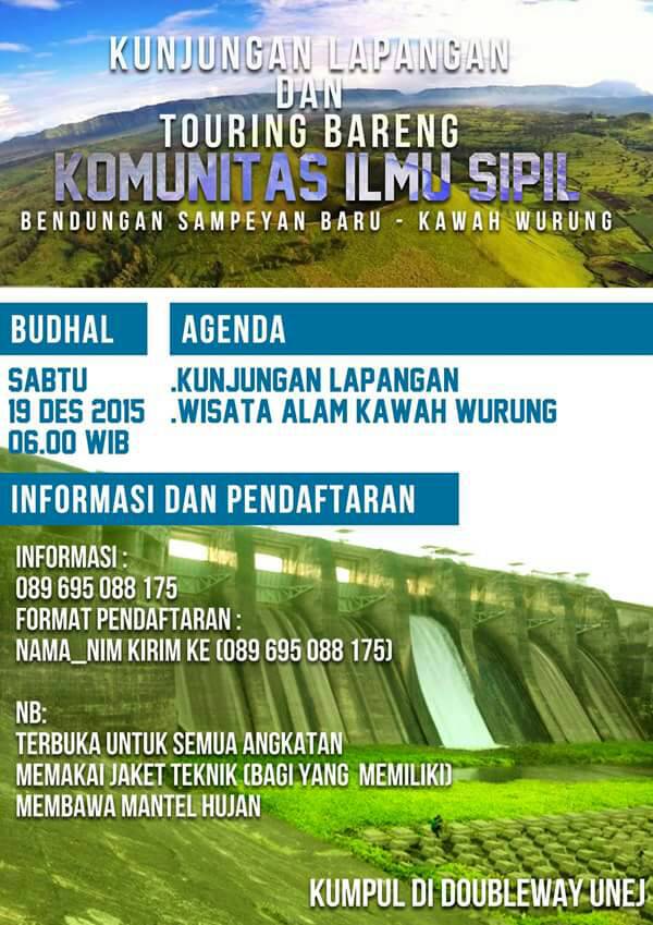 Diperuntukan untuk seluruh mahasiswa teknik sipil unej, come on and join us