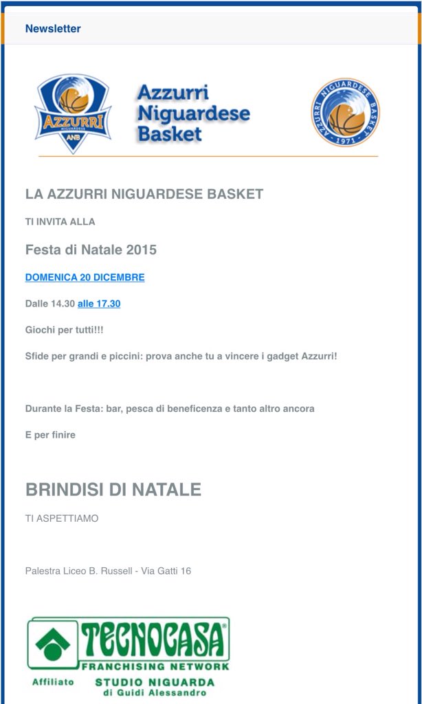 ANBasket's tweet photo. Domenica 20.12 dalle 14.30 #FestaDiNatale #AzzurriNiguardeseBasket  🎄🎅🏻🏀 https://t.co/UNVcFyHHy4
