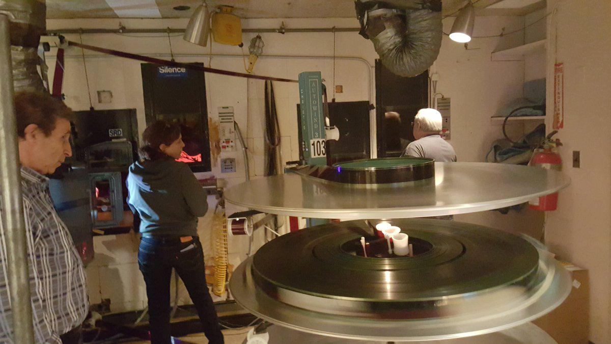 70mm  <a href="/thehatefuleight/">The Hateful Eight</a> on a platter ... projection booth NY premiere #70mm, #hatefulplatter