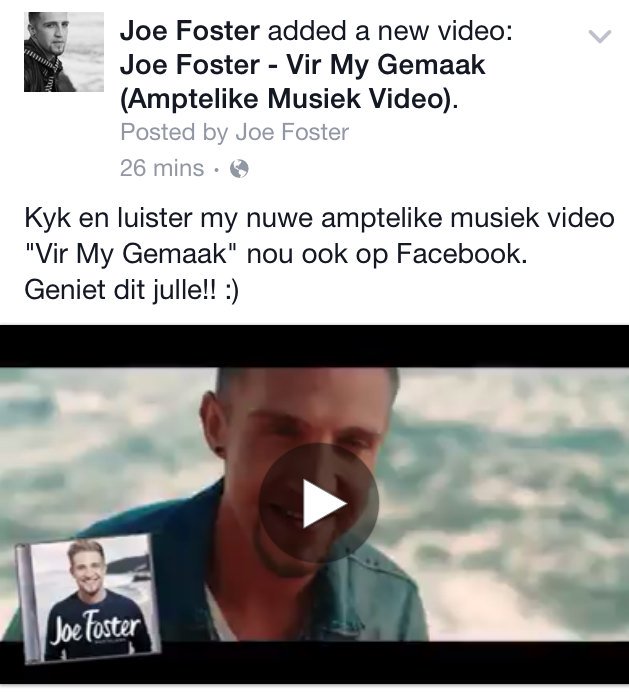 TeamJoeFoster's tweet photo. Joe Foster se nuwe video nou op Facebook: https://t.co/XzkuiTcuo2 https://t.co/CGR06R4stj