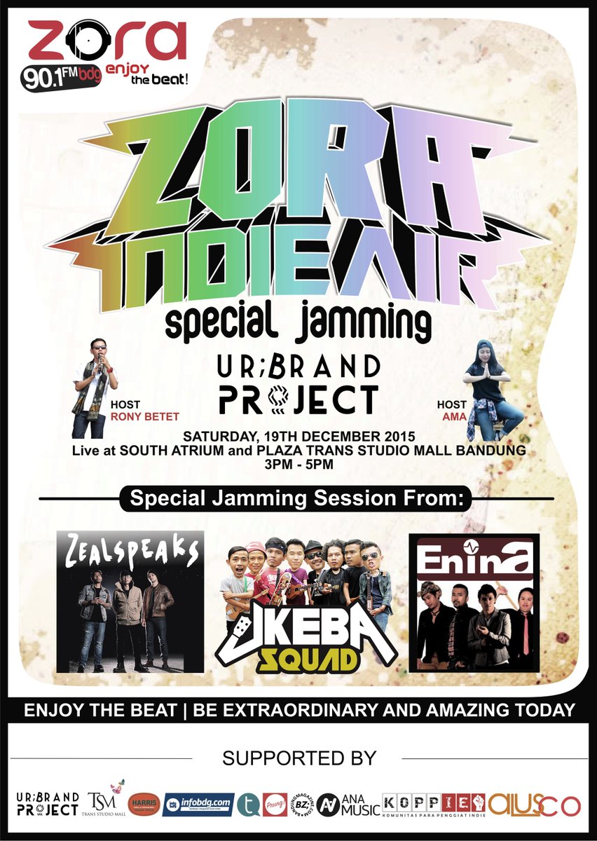 indieairmedia's tweet photo. #ZORAINDIEAIRASPECIALJAMMING @urbrandproject @zoraradio w/ @ukeba_ @zealspeaks @EninaBand 3PM-5PM cc @AnaMusicID https://t.co/hzWLqmuyUs