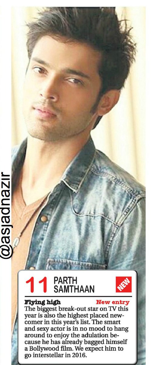 asjadnazir's tweet photo. By popular demand: Highest placed newcomer voted by you in 50 Sexiest Asian Men list 2015, Parth Samthaan #FanPower https://t.co/22Juq7AEnm