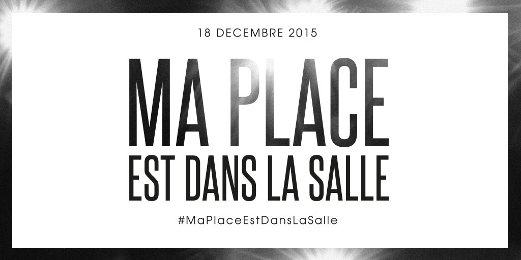 AUJOURD'HUI, on va TOUS au spectacle, au théâtre, au concert... pour #MaPlaceEstDansSalle maplaceestdanslasalle.com