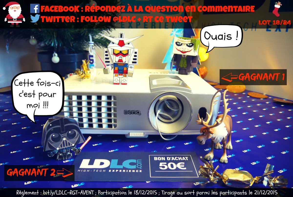 LDLC's tweet photo. #TraineauLDLC 🎄 [18/24] À gagner aujourd'hui : 🎥 Vidéoprojecteur BenQ W1070+ 👉 https://t.co/0BELtcgHsg https://t.co/1KgV3hlIEK