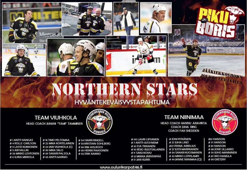 IiroHarjula's tweet photo. Huomenna lauantaina kaikki Oulun Raksilaan!! Team Viuhkola vs Team Niinimaa. Hieno show! #tehtaantakuu #poilers https://t.co/1qVM9SM60Z