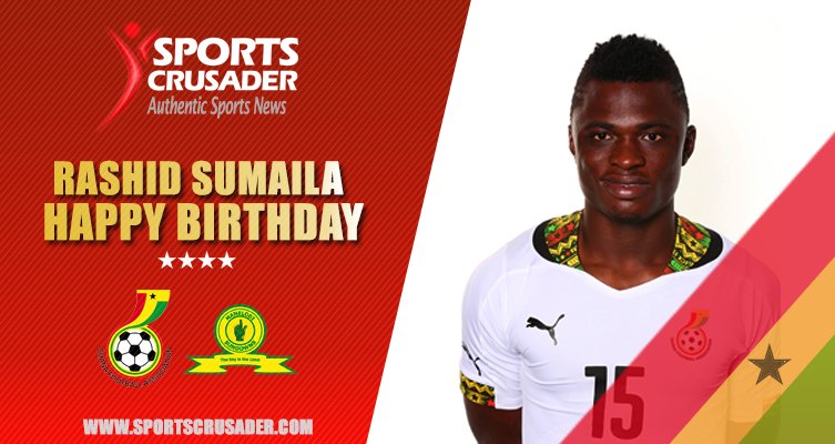 Sportscrusader's tweet photo. Happy 23rd Birthday, @SumailaRashid! May God Bless you! @Masandawana
#Sportscrusader #Blackstars #Rashidsumaila https://t.co/AGhetKBha3