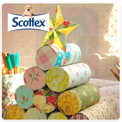 ¡Mirad que árbol de Navidad tan divertido! Pon a punto tu casa para la llegada de la Navidad #NavidadScottex