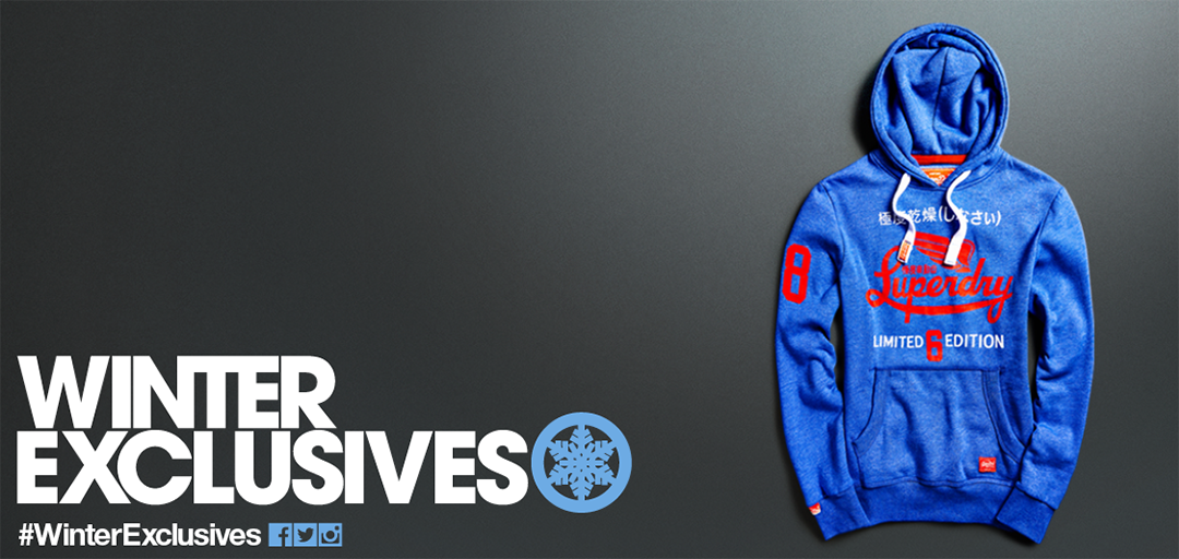 Superdry's tweet photo. We're bringing you 20% off selected graphic hoods and sweats, in store and online now! #WinterExclusives https://t.co/GCiq09Fk2F
