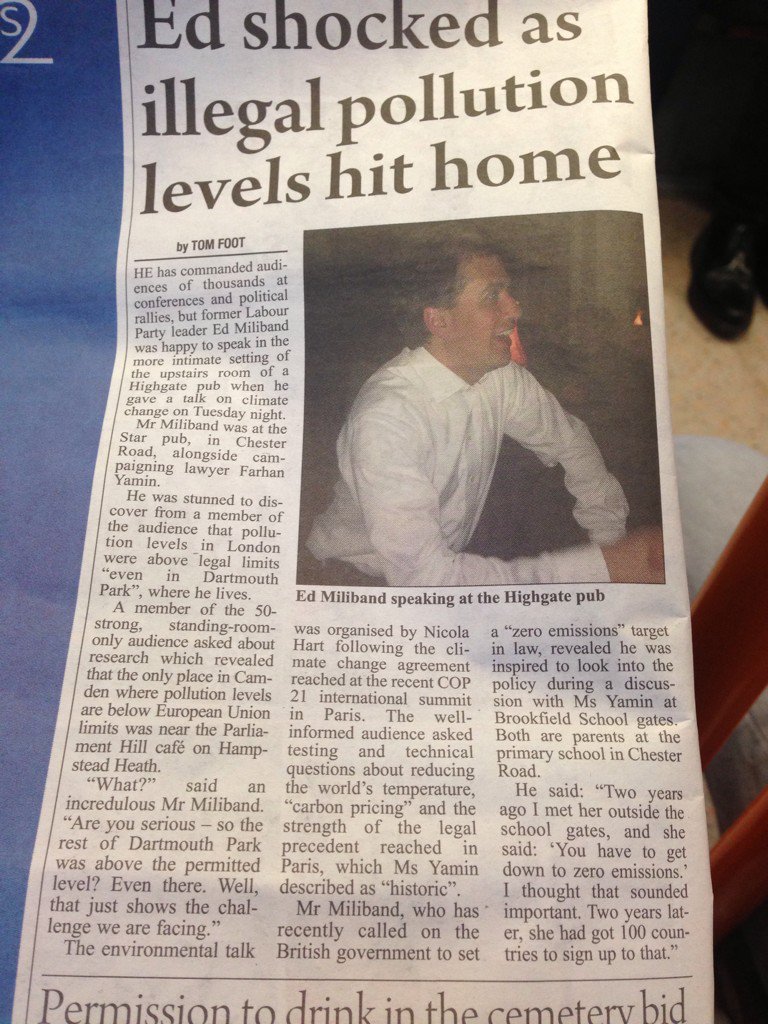 sianberry's tweet photo. Ed Miliband rather shocked by high air pollution levels revealed by our monitoring project!  https://t.co/jVurewn5SR https://t.co/1lP5DwSidz