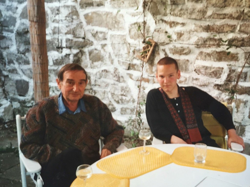 visiting Emil Schumacher in Hagen, 1989