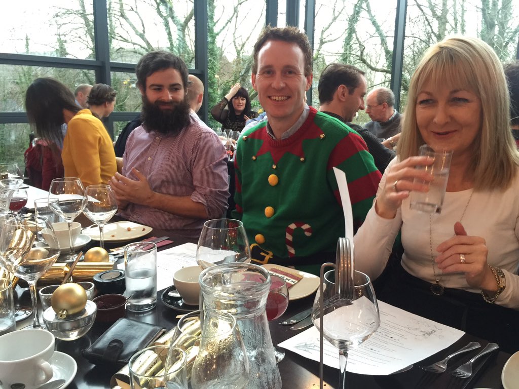 SchoolOfEd_UL's tweet photo. Merry Christmas and Happy New Year from us all at our department party! https://t.co/W3K5W6rBDA