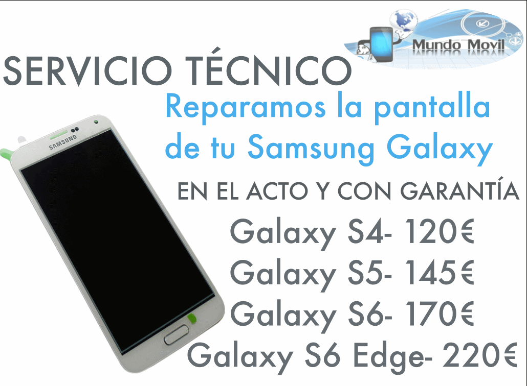 Reparamos la pantalla de tu Samsung Galaxy
CALLE colomer #3 
INF: 660926190