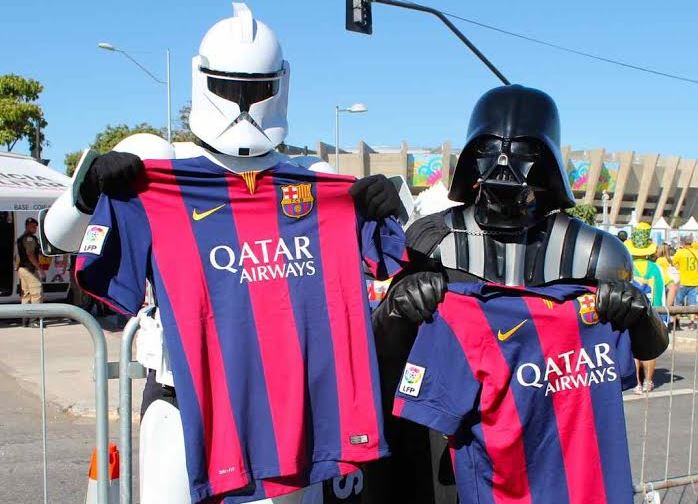 Semoga kekuatan menyertai kita... Força Barça! #JapanFCB #starwars #FCBarcelona #C3PO #STORMTROOPER #BB8