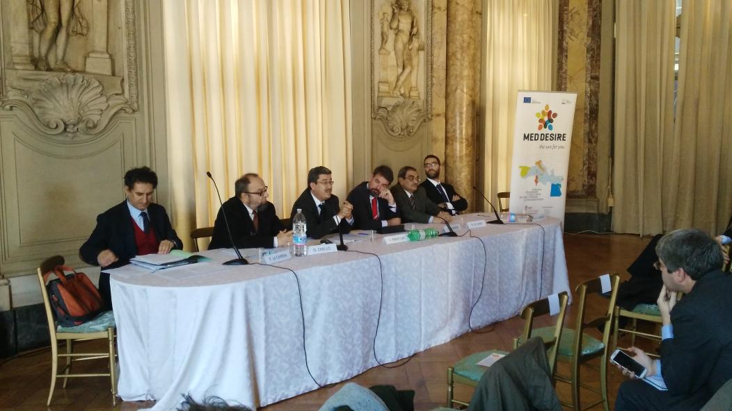 MedDesire's tweet photo. Session 2 of the Med-Desire final event with @minambienteIT, @ENEAOfficial, @Agenciaandaener, @LCECtweets and NREA https://t.co/mju2tkNKDH