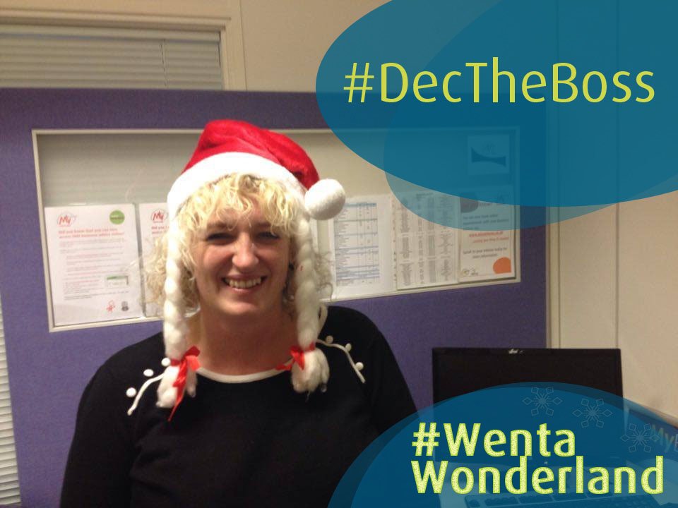 TheWentaGroup's tweet photo. Our @MyIncubator #Bedford Manager, Geraldine, all ready for Christmas with her Swedish plaits! Wit woo #DecTheBoss https://t.co/vQSf9ufQty
