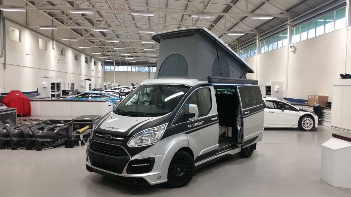 wellhousecamper's tweet photo. Great start to holidays M-Sport camper visit to M-Sport HQ in Cumbria. Amazing place, amazing cars #Transit50 https://t.co/zU42ME2drk