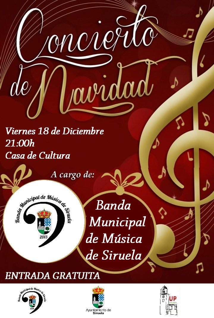 BandaSiruela's tweet photo. ¡Y llegó el día! 
¡Esta noche os esperamos a todos en la Casa de Cultura a las 21h!
Entrada gratuita
¡Vamos!! https://t.co/WY8MpyBzqW