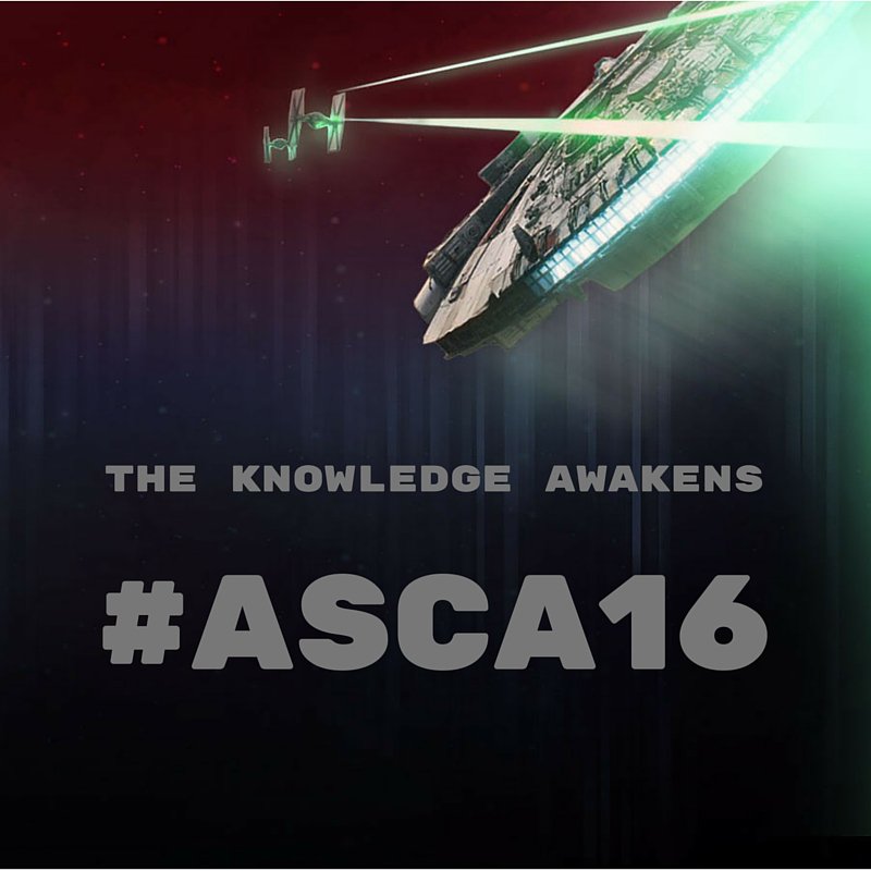 Yup we went there...Happy Star Wars Day! You can even register while waiting in line ascaconference.com #ASCA16