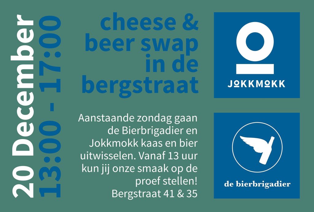 Zondag gaan de Bierbrigadier en Jokkmokk een kaas- en bierswap doen... Kom hun smaak op de proef stellen.
