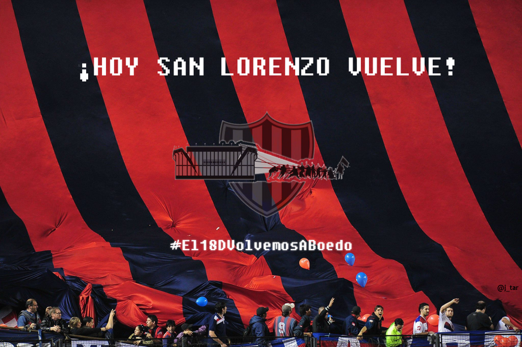 ¡HOY! #El18DVolvemosABoedo Los hinchas nos lo merecemos.