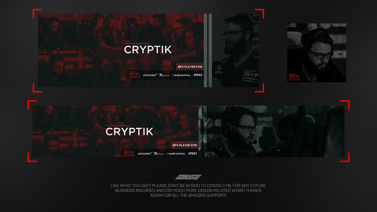 MadeByPulse's tweet photo. New Social #Revamp for @syfCryptiK one of our Professionlal #BF4 Players. Retweets and Likes Appreciated. #SYFGAMING https://t.co/m3N9eTXTqq