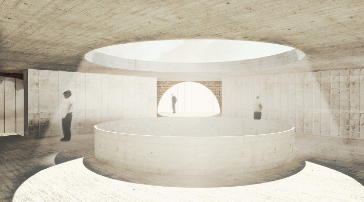 #competition entry for new Socrem Temple #pavia by dgsrkitekter. cemetery chapel #architecture #design #rendering
