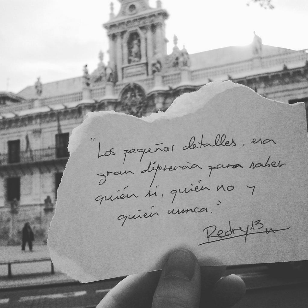 Redry David Galán Ar Twitter Los Pequeños Detalles Esa Gran Diferencia Para Saber Quién Si Quién No Y Quién Nunca Https T Co Pnv7erqhjo Https T Co Gkeo22bicv