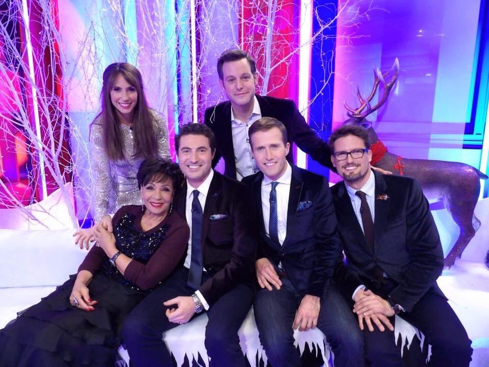 humphreyberney's tweet photo. @ted_baker @TheBandBlake On the One Show in our Ted Baker outfits! #TedtoToe #theoneshow #ChristmasNumber1 https://t.co/xwjP1p2pKf