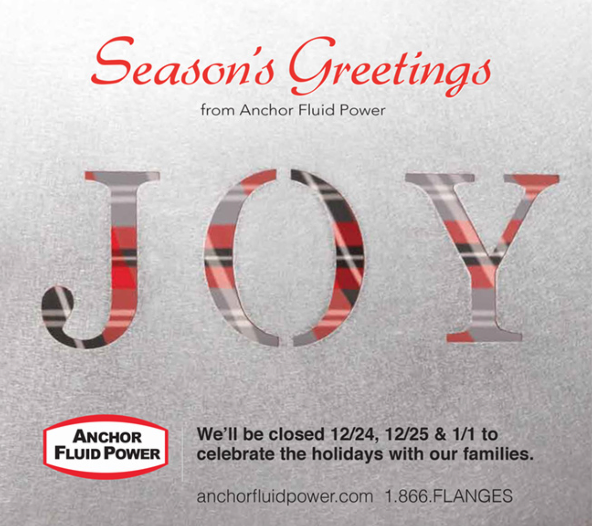 Please take note our holiday closure dates as we celebrate the holidays with our families