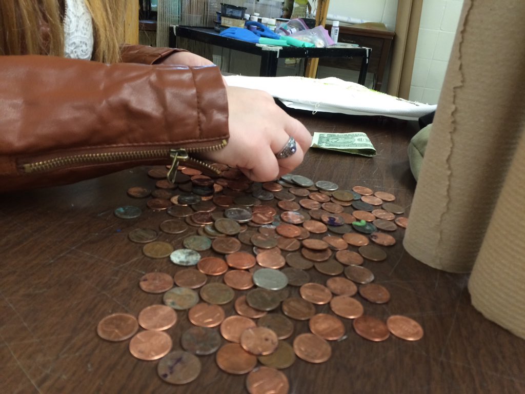 WCYearbookTweet's tweet photo. #OnceAtWC Didn't take her 1st hour fibers long! The fee is $5 to turn off and to turn back on. https://t.co/sb7GdsXxlR