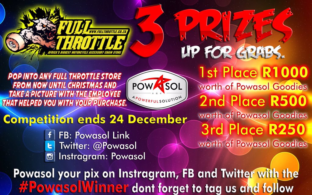Powasol's tweet photo. Yup it's party time @fullthrottle_sa get in there quick, grab some #Powasol get a pic & WIN...if u lucky! @CAPPER13 https://t.co/PIr5FxGP29