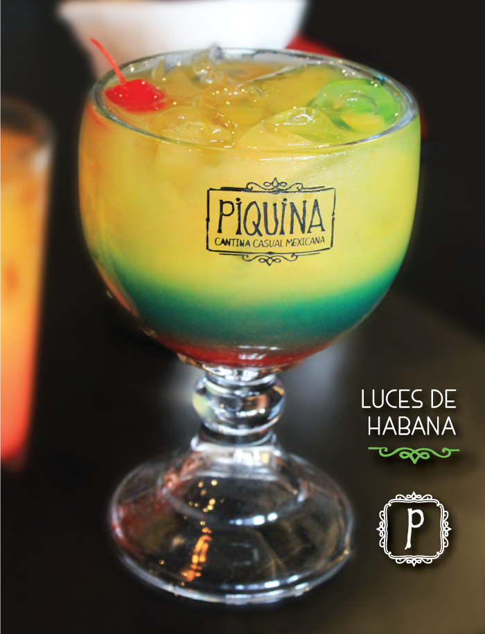 Termina tu día en #Piquina con un riquísimo “Luces de Habana” te esperamos en tu  #CantinaCasualMexicana.