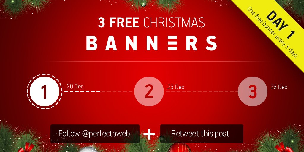 PerfectoWeb's tweet image. We're giving away 3 #freebanners for your #website. Just FOLLOW and RETWEET to win! #giveaway #banners #perfectoweb